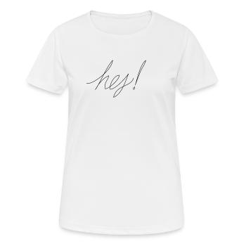 Hé - T-shirt respirant Femme - blanc - Devant - AI Model Female 172 dark (172cm)