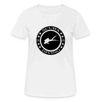 Scuba Diving - Frauen T-Shirt atmungsaktiv - Weiß - Vorne - AI Model Female 172 dark (172cm)