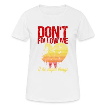 Kletterwand Bouldern Felsklettern Klettererin - Frauen T-Shirt atmungsaktiv - Weiß - Vorne - AI Model Female 172 dark (172cm)