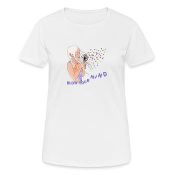 Mädchen mit Löwenzahn - Frauen T-Shirt atmungsaktiv - Weiß - Vorne - AI Model Female 172 dark (172cm)