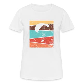 Parachute Rétro Parachute Jumping - T-shirt respirant Femme - blanc - Devant - AI Model Female 172 dark (172cm)