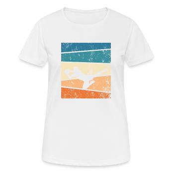 Goalkeeper Sport Hobby Retro Goalkeeper - Women's Breathable T-Shirt - white - Front - AI Model Female 172 dark (172cm)
