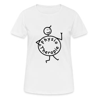 Physiotherapie läuft. - Frauen T-Shirt atmungsaktiv - Weiß - Vorne - AI Model Female 172 dark (172cm)