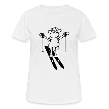 tirer conducteur - T-shirt respirant Femme - blanc - Devant - AI Model Female 172 dark (172cm)