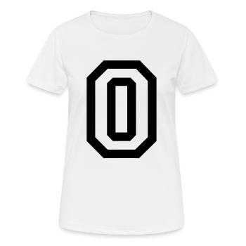 0 Collegestyle - Frauen T-Shirt atmungsaktiv - Weiß - Vorne - AI Model Female 172 dark (172cm)