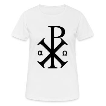 Alpha Omega - Women's Breathable T-Shirt - white - Front - AI Model Female 172 dark (172cm)