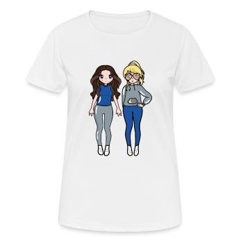 2 girls - Women's Breathable T-Shirt - white - Front - AI Model Female 172 dark (172cm)