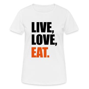 manger - T-shirt respirant Femme - blanc - Devant - AI Model Female 172 dark (172cm)