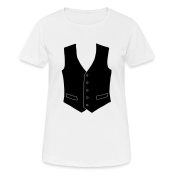 vest_man - T-shirt respirant Femme - blanc - Devant - AI Model Female 172 dark (172cm)