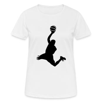 Basketball # 3 - T-shirt respirant Femme - blanc - Devant - AI Model Female 172 dark (172cm)