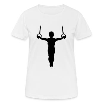 Gymnastik Turnen Akrobatik Geräteturnen Sport - Frauen T-Shirt atmungsaktiv - Weiß - Vorne - AI Model Female 172 dark (172cm)