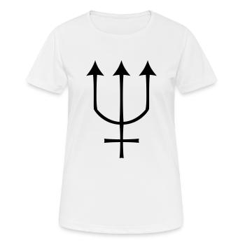 neptun - Frauen T-Shirt atmungsaktiv - Weiß - Vorne - AI Model Female 172 dark (172cm)