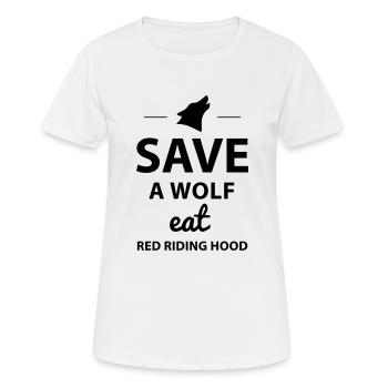 Save A Wolf - Women's Breathable T-Shirt - white - Front - AI Model Female 172 dark (172cm)