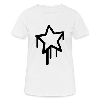 star - Frauen T-Shirt atmungsaktiv - Weiß - Vorne - AI Model Female 172 dark (172cm)