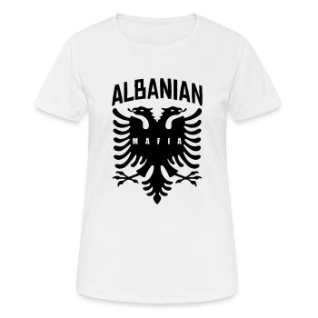 mafia albanaise s’amuser - T-shirt respirant Femme - blanc - Devant - AI Model Female 172 dark (172cm)