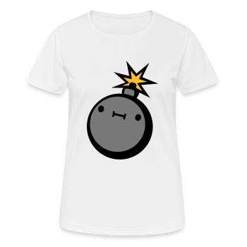 suesse bombe mit - Frauen T-Shirt atmungsaktiv - Weiß - Vorne - AI Model Female 172 dark (172cm)
