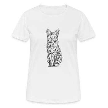 Fox décoratif - T-shirt respirant Femme - blanc - Devant - AI Model Female 172 dark (172cm)
