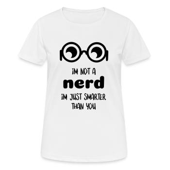 Kult-Nerd-Zitat - Frauen T-Shirt atmungsaktiv - Weiß - Vorne - AI Model Female 172 dark (172cm)