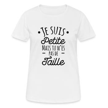 I'm small but you're not tall, gift - Women's Breathable T-Shirt - white - Front - AI Model Female 172 dark (172cm)