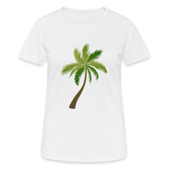 palm tree palm palms - Women's Breathable T-Shirt - white - Front - AI Model Female 172 dark (172cm)