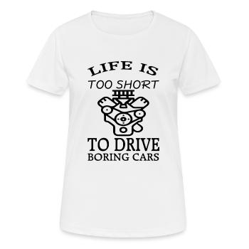 Voiture voiture - T-shirt respirant Femme - blanc - Devant - AI Model Female 172 dark (172cm)
