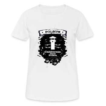 Folsom Prison - T-shirt respirant Femme - blanc - Devant - AI Model Female 172 dark (172cm)