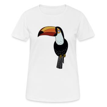 Parrot, black parrot - Women's Breathable T-Shirt - white - Front - AI Model Female 172 dark (172cm)