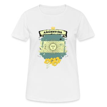Argentinien - Frauen T-Shirt atmungsaktiv - Weiß - Vorne - AI Model Female 172 dark (172cm)