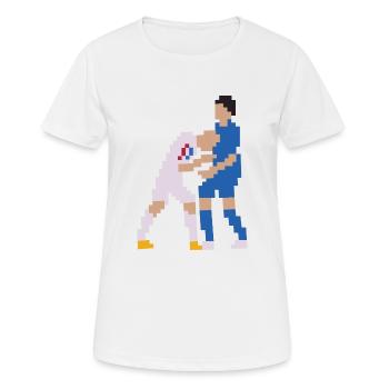 France Football Player Headbutt - Women's Breathable T-Shirt - white - Front - AI Model Female 172 dark (172cm)