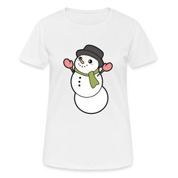 Snowman - Women's Breathable T-Shirt - white - Front - AI Model Female 172 dark (172cm)