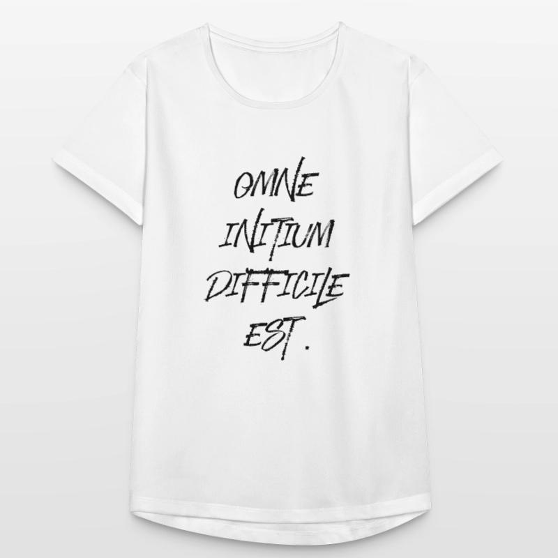 all beginning is difficult Latin quotation scripture Women's Breathable T-Shirt