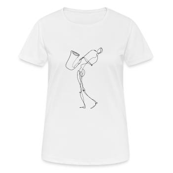 Saxophoniste - T-shirt respirant Femme - blanc - Devant - AI Model Female 172 dark (172cm)