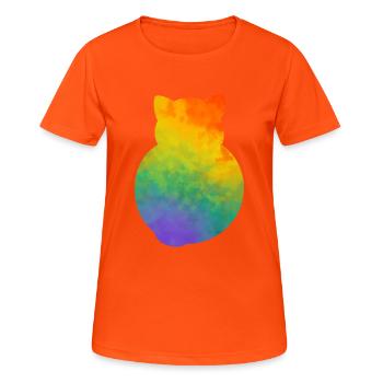 Pride Kitty - Women's Breathable T-Shirt - neon orange - Front - AI Model Female 172 dark (172cm)