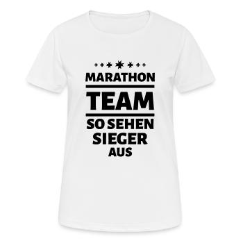 Soccer Fussball - Frauen T-Shirt atmungsaktiv - Weiß - Vorne - AI Model Female 172 dark (172cm)