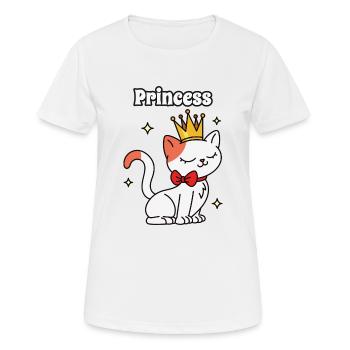 Princess - Frauen T-Shirt atmungsaktiv - Weiß - Vorne - AI Model Female 172 dark (172cm)
