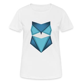 Blue Owl Origami Art - Women's Breathable T-Shirt - white - Front - AI Model Female 172 dark (172cm)
