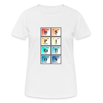 Inspiration - Tableau périodique des éléments - T-shirt respirant Femme - blanc - Devant - AI Model Female 172 dark (172cm)