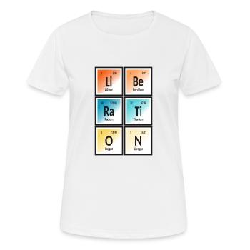 Befreiung | Periodensystem der Elemente - Frauen T-Shirt atmungsaktiv - Weiß - Vorne - AI Model Female 172 dark (172cm)