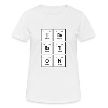 Befreiung | Periodensystem der Elemente - Frauen T-Shirt atmungsaktiv - Weiß - Vorne - AI Model Female 172 dark (172cm)