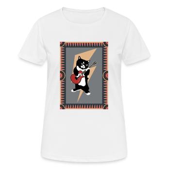 Chat Rock N Roll - Frauen T-Shirt atmungsaktiv - Weiß - Vorne - AI Model Female 172 dark (172cm)