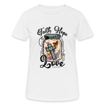 Église Religion Catholique Catholique Jésus-Christ - T-shirt respirant Femme - blanc - Devant - AI Model Female 172 dark (172cm)