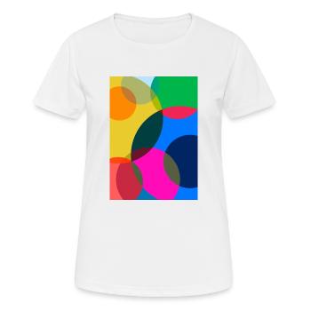 Abstrakte Malerei - Frauen T-Shirt atmungsaktiv - Weiß - Vorne - AI Model Female 172 dark (172cm)