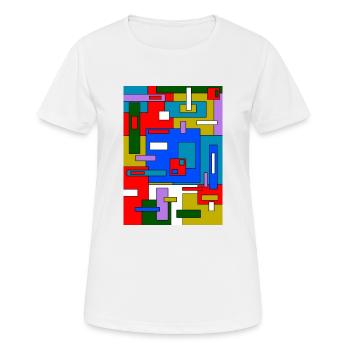 Abstract geometry - Women's Breathable T-Shirt - white - Front - AI Model Female 172 dark (172cm)