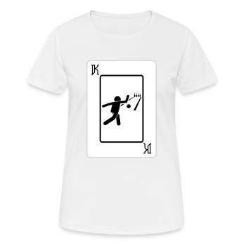 King of Bowling Kartenhemd - Frauen T-Shirt atmungsaktiv - Weiß - Vorne - AI Model Female 172 dark (172cm)