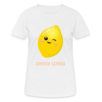 Liebevolle Zitrone - Frauen T-Shirt atmungsaktiv - Weiß - Vorne - AI Model Female 172 dark (172cm)