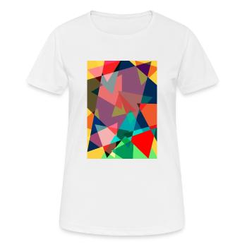 Peinture abstraite. Peinture abstraite - T-shirt respirant Femme - blanc - Devant - AI Model Female 172 dark (172cm)