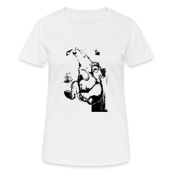 L’ours chasse le poisson saumon noir design original - T-shirt respirant Femme - blanc - Devant - AI Model Female 172 dark (172cm)