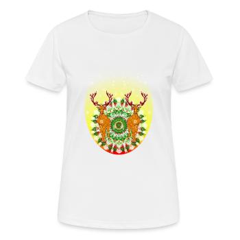 2022 Christmas Special 05 - Women's Breathable T-Shirt - white - Front - AI Model Female 172 dark (172cm)