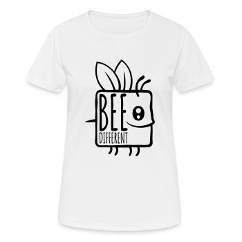 bee different Spruch Zitat - Frauen T-Shirt atmungsaktiv - Weiß - Vorne - AI Model Female 172 dark (172cm)