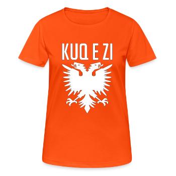 Albanien Adler albanisch Geschenk - Frauen T-Shirt atmungsaktiv - Neonorange - Vorne - AI Model Female 172 dark (172cm)